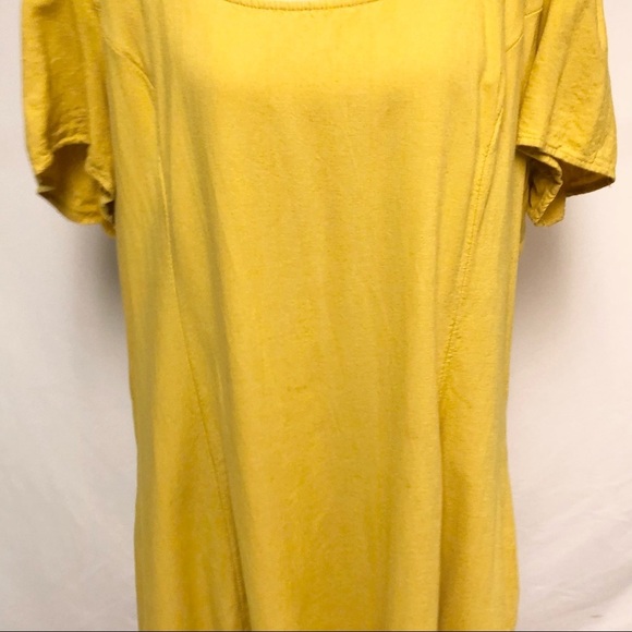 ➕ Old Navy Yellow Short Sleeve Shift Dress Sz XXL - Picture 3 of 8